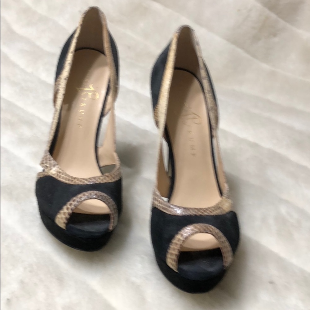 Ivanka Trump suede and snakeskin platform shoes